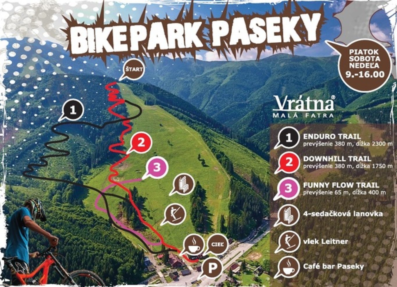 bike park paseky mapa